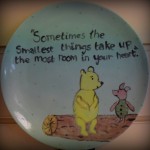 Hand painted plate with Poo bear