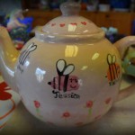 Teapot personalised with finger print images